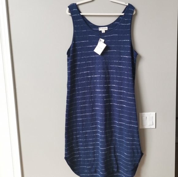 Cotton Country by Parkhurst Eden Cotton Knit Sleeveless Striped Dress - Picture 2 of 8